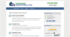 Desktop Screenshot of dumpsterrentalsyracuseny.org